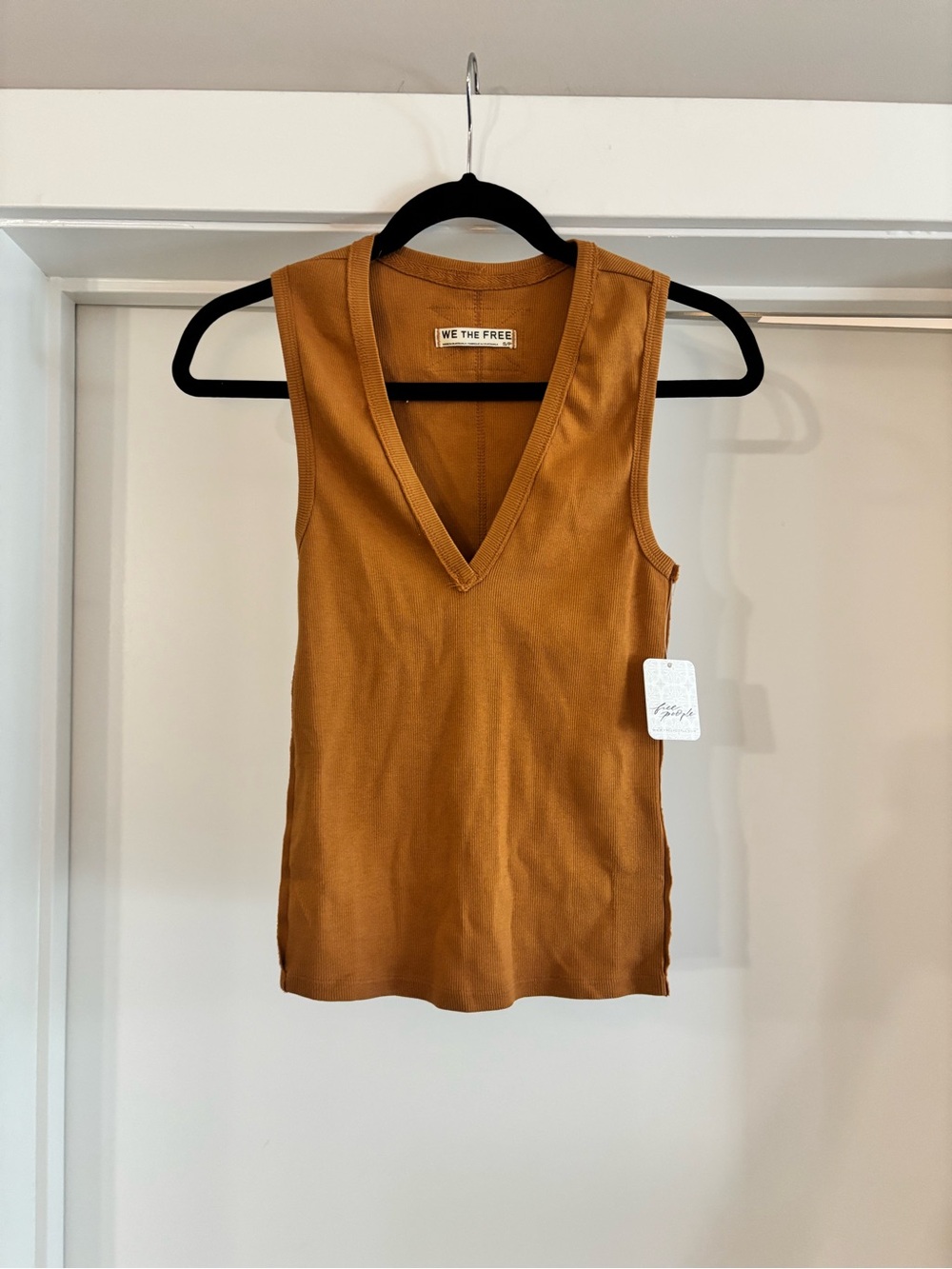 We The Free Neria V-Neck Tank Top- Bronzer - Picture 4 of 5